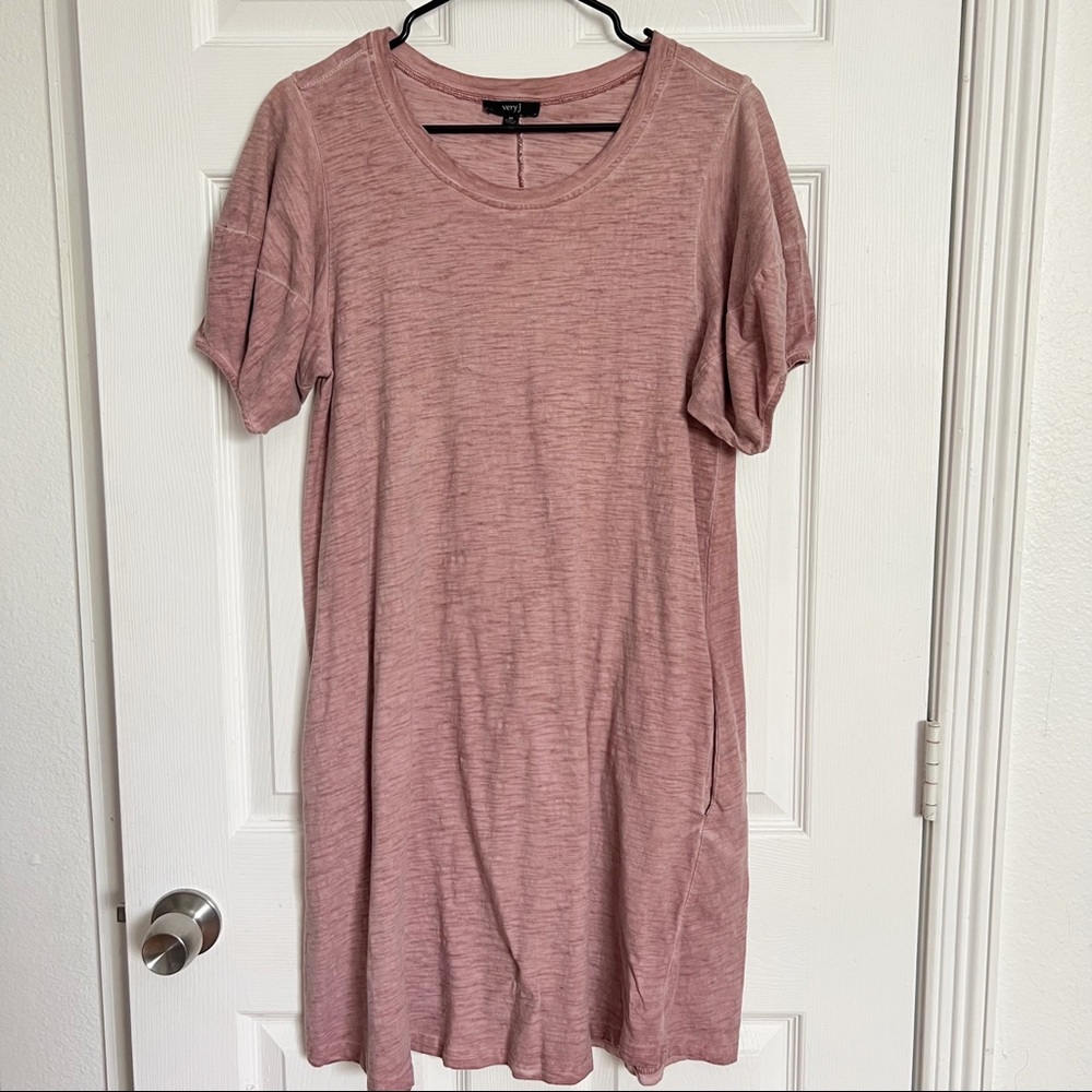 Very J | Dusty Pink T Shirt Dress